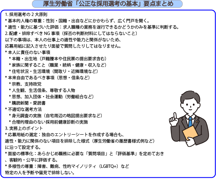 校正な採用選考の基本・キズナキャリ