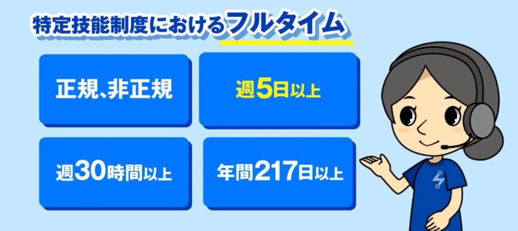 特定技能制度のフルタイム要件・キズナキャリア